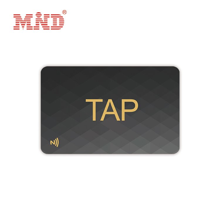 Custom Printed CR80 Matte Black NFC Card NTAG 213 NTAG 215 13.56mhz Plastic PVC Tap Digital Business Card