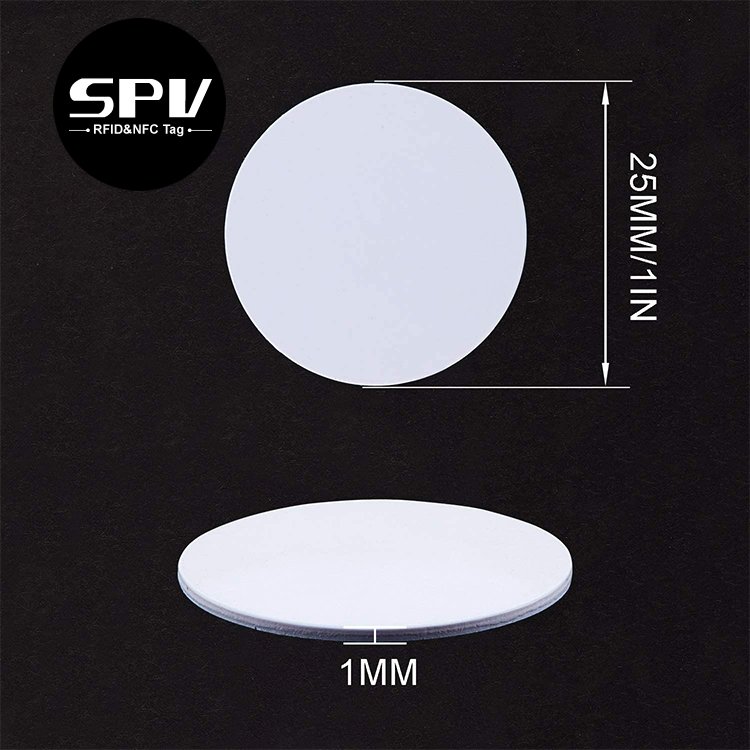 Waterproof 13.56MHz NXP NFC NTAG215 Round Coin Tag