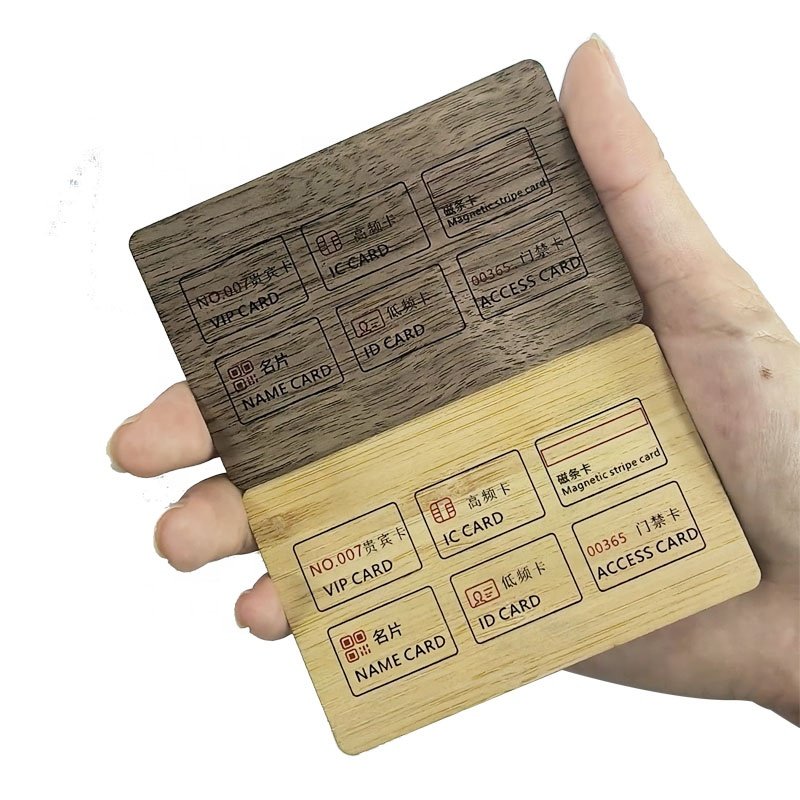 Factory Customized eco Friendly Wooden Business NFC Wood Card Bamboo Smart Rfid Wood Hotel Room Key Card