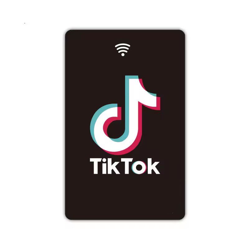 Customized NFC RFID business card chip social media business RFID card TikTok Google review YouTube Facebook PVC ID IC card