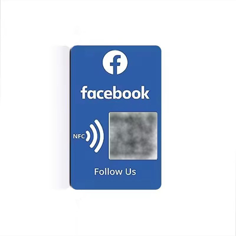 Customized NFC RFID business card chip social media business RFID card TikTok Google review YouTube Facebook PVC ID IC card