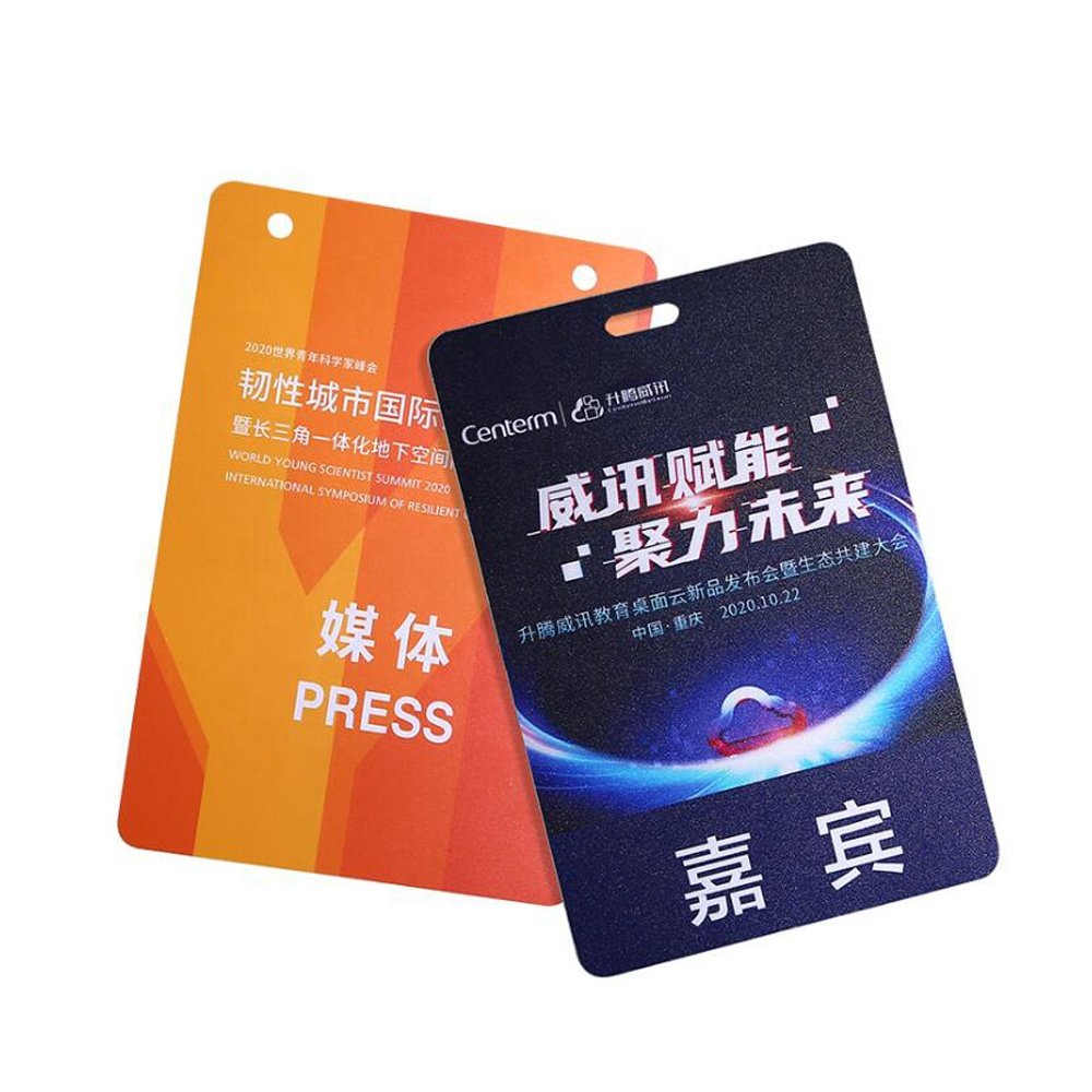 Access control card personalised event badges lanyards custom vip exhibition event pass entry id badge rfid card