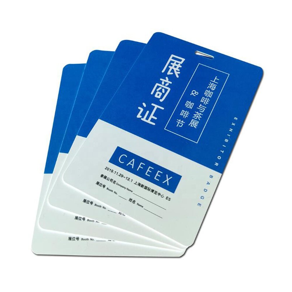 Access control card personalised event badges lanyards custom vip exhibition event pass entry id badge rfid card