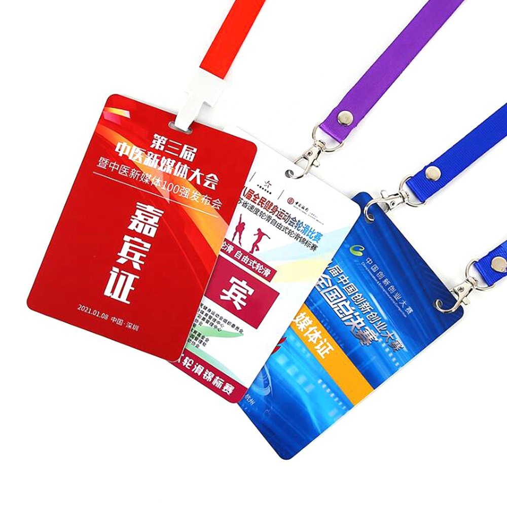 Access control card personalised event badges lanyards custom vip exhibition event pass entry id badge rfid card