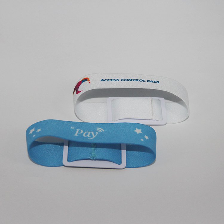 13.56MHz Smart Elastic Wristbands Access Control Bracelet For Surfing Adult and Children Size Customized Bands