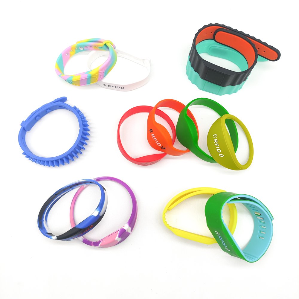Access Control Card 5pcs 13.56Mhz RFID wristband silicone electronic bracelets wrist band IC smart 1K S50
