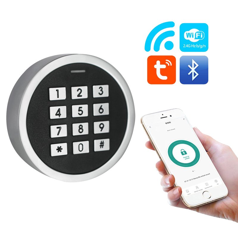 Secukey Mini Round Shape Digital Keypad Standalone Access Control System 125KHz EM card Reader Waterproof RFID Access Controller