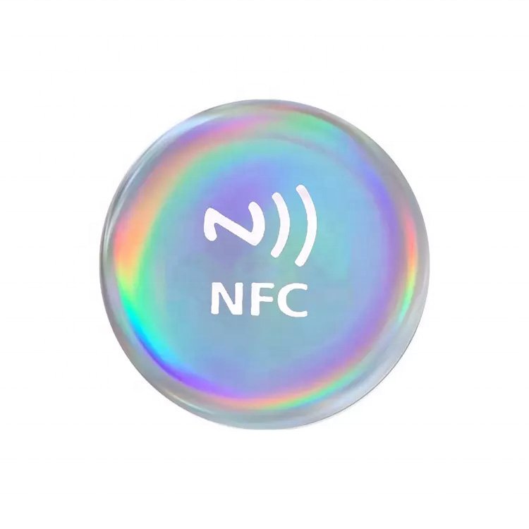 Hot Sale RFID Anti Metal Epoxy Sticker 213 Chip Access Control Card 13.56mhz 30mm Waterproof Epoxy Sticker Social Media NFC Tag