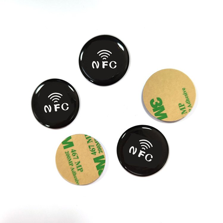 125 khz Round NFC Token RFID Coin Tag Access Control With Chip Sticker Card Coin NFC PVC Card