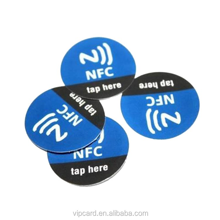 125 khz Round NFC Token RFID Coin Tag Access Control With Chip Sticker Card Coin NFC PVC Card