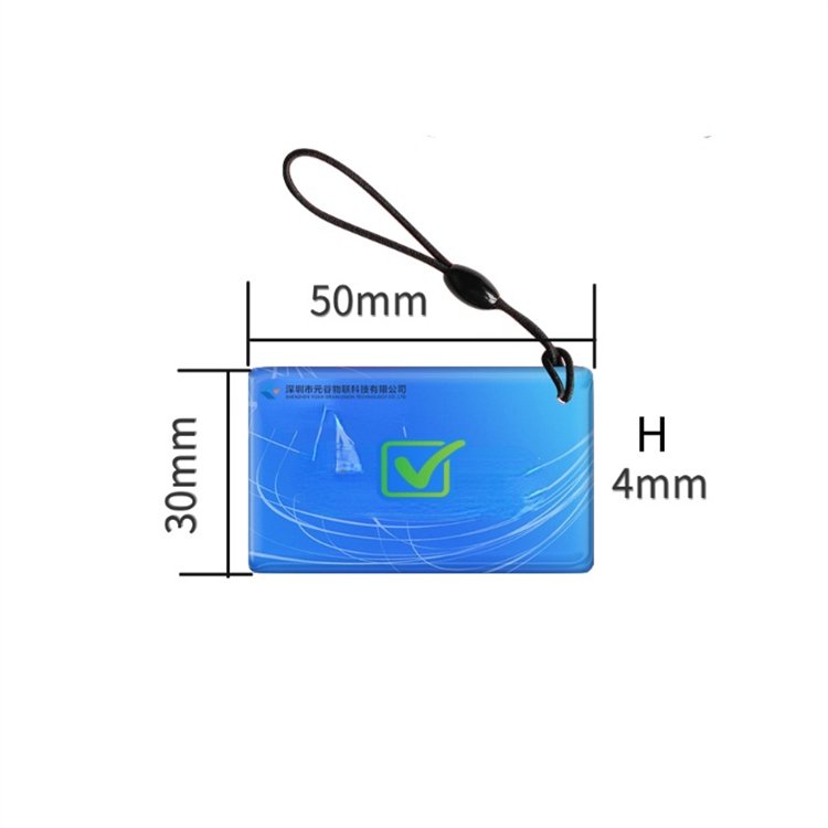 RFID NFC key card 13.56MHz epoxy key chain, used for access control, can print program URL encoded QR code