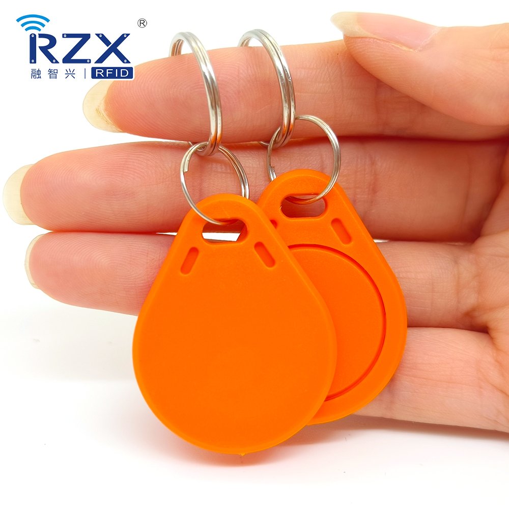 13.56MHz Keychain Door Access Control Programmable FM11RF08 Chip Blue Color Key Fob Smart Rfid Keyfob