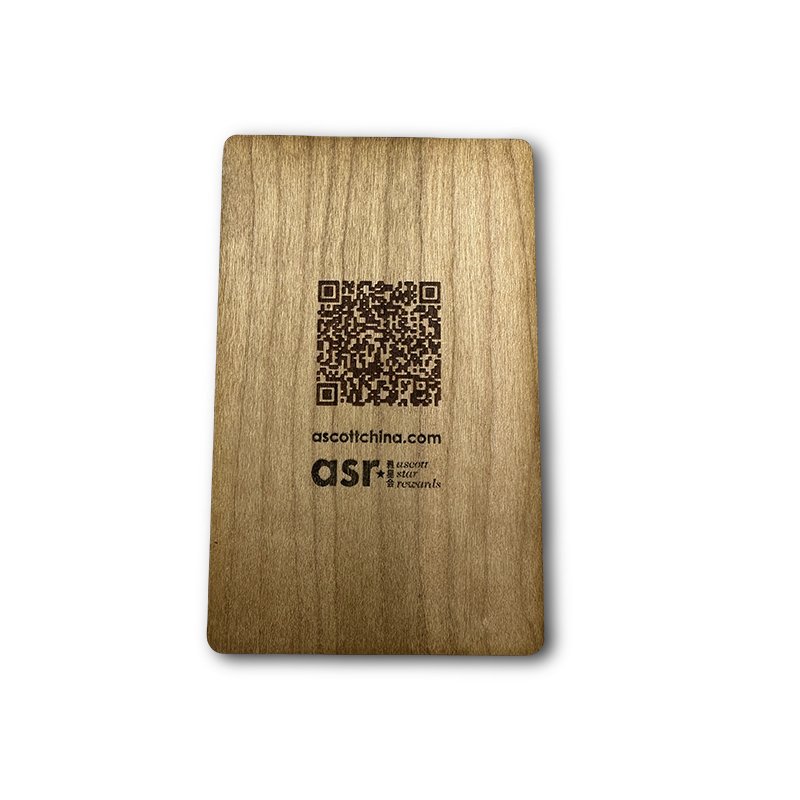 Black Walnut Cherry Basewood RFID Hotel Key Card