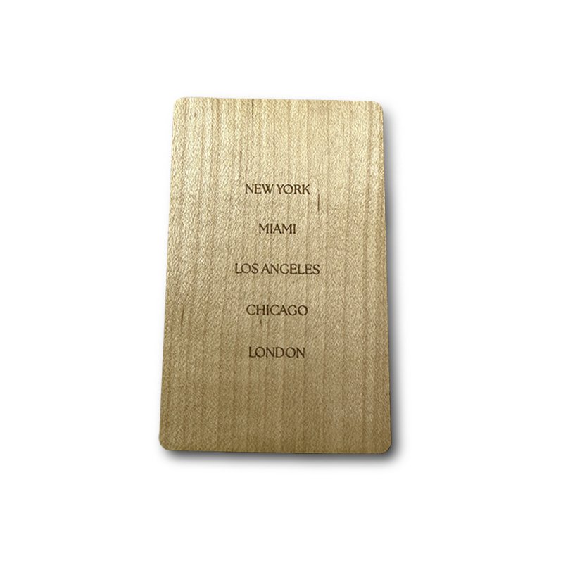 Black Walnut Cherry Basewood RFID Hotel Key Card