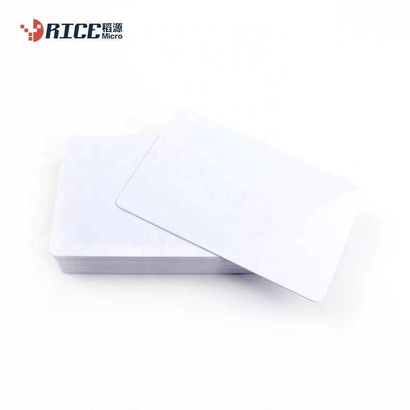125khz rfid key card white blank PVC read write rewritable rfid chip cards for printer customizable