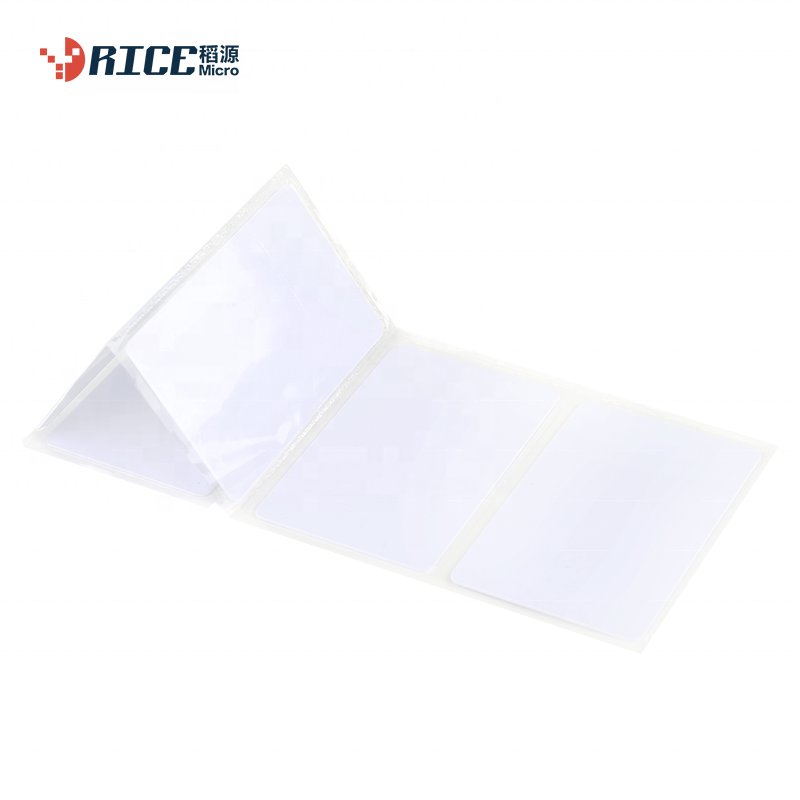 125khz rfid key card white blank PVC read write rewritable rfid chip cards for printer customizable
