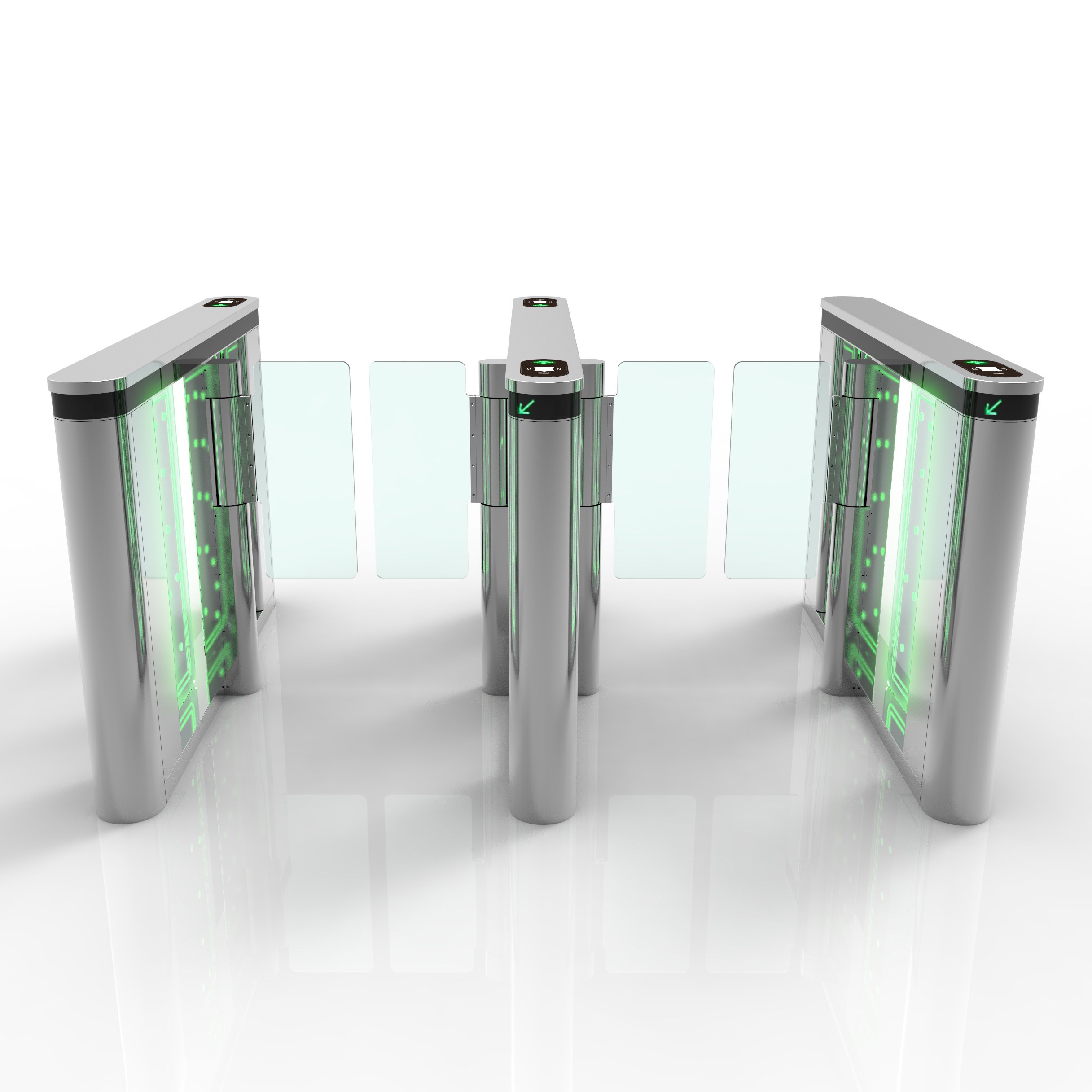 Custom two-way access stainless steel single channel Barrier Gates Turnstile with facial recognition and QR code IC card