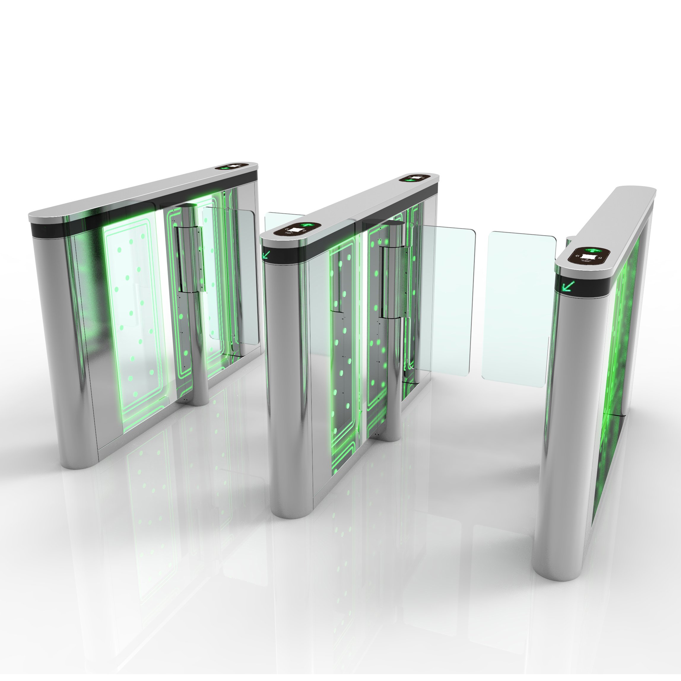 Custom two-way access stainless steel single channel Barrier Gates Turnstile with facial recognition and QR code IC card