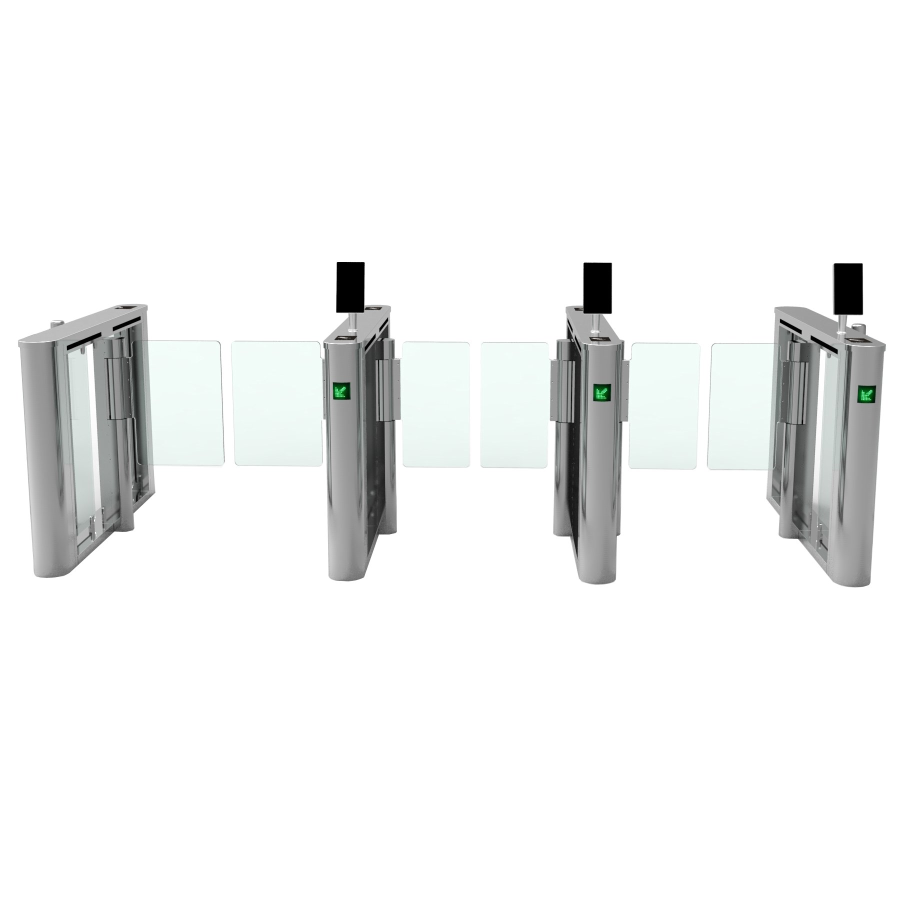 Custom two-way access stainless steel single channel Barrier Gates Turnstile with facial recognition and QR code IC card