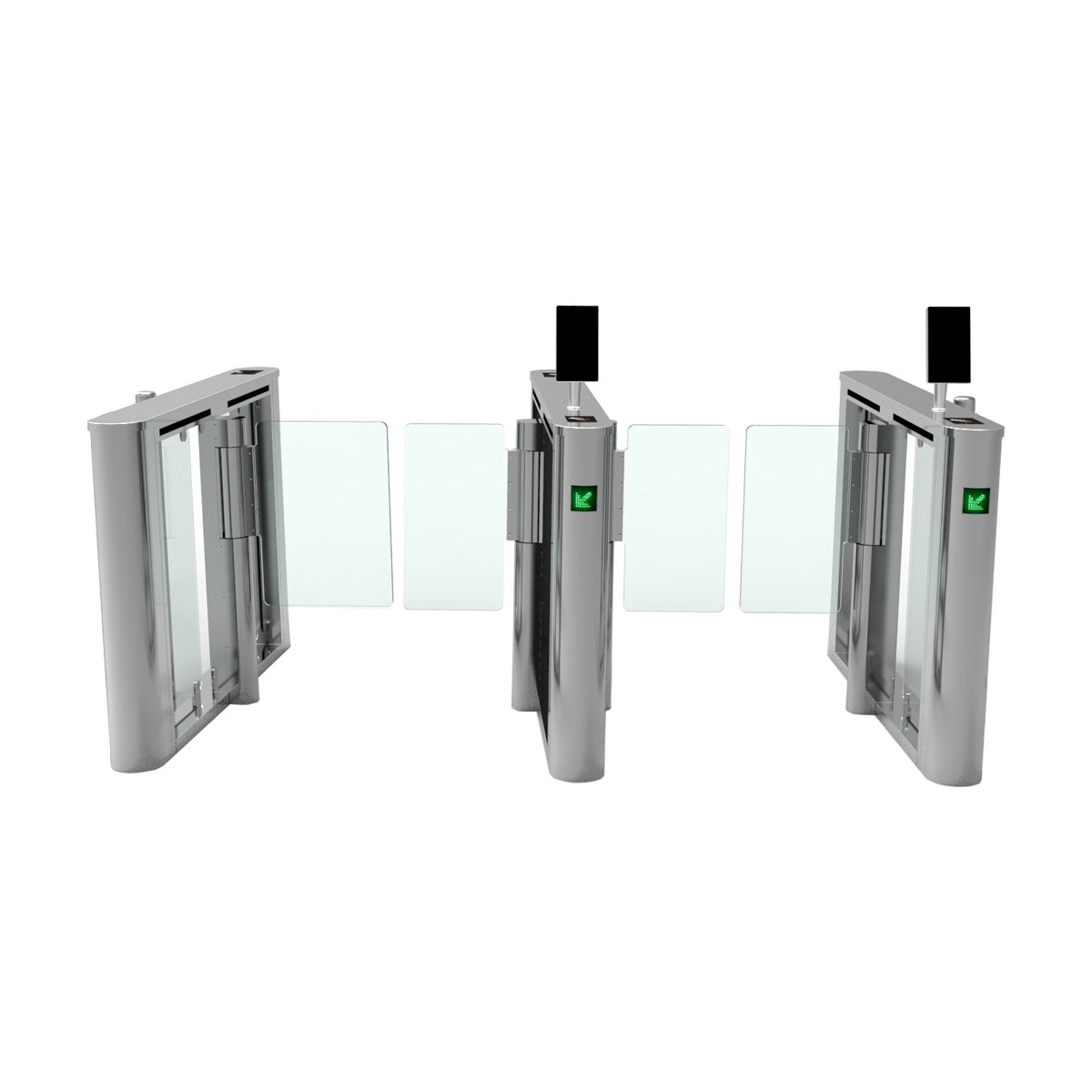 Custom two-way access stainless steel single channel Barrier Gates Turnstile with facial recognition and QR code IC card