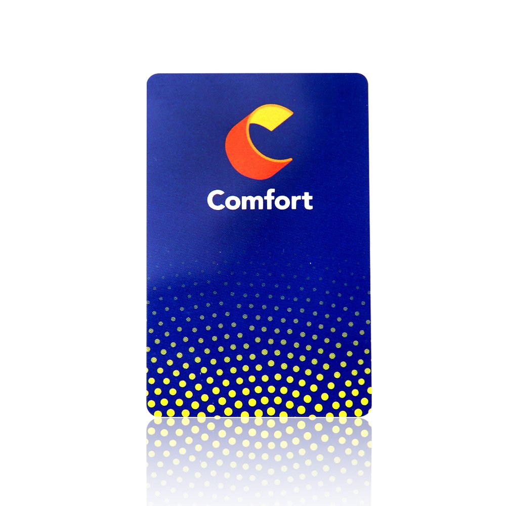 Customized Printable CR80 Hotel Key Card FM11RF08 Chip 1K Byte Memory 13.56MHz rfid hotel key access control cards