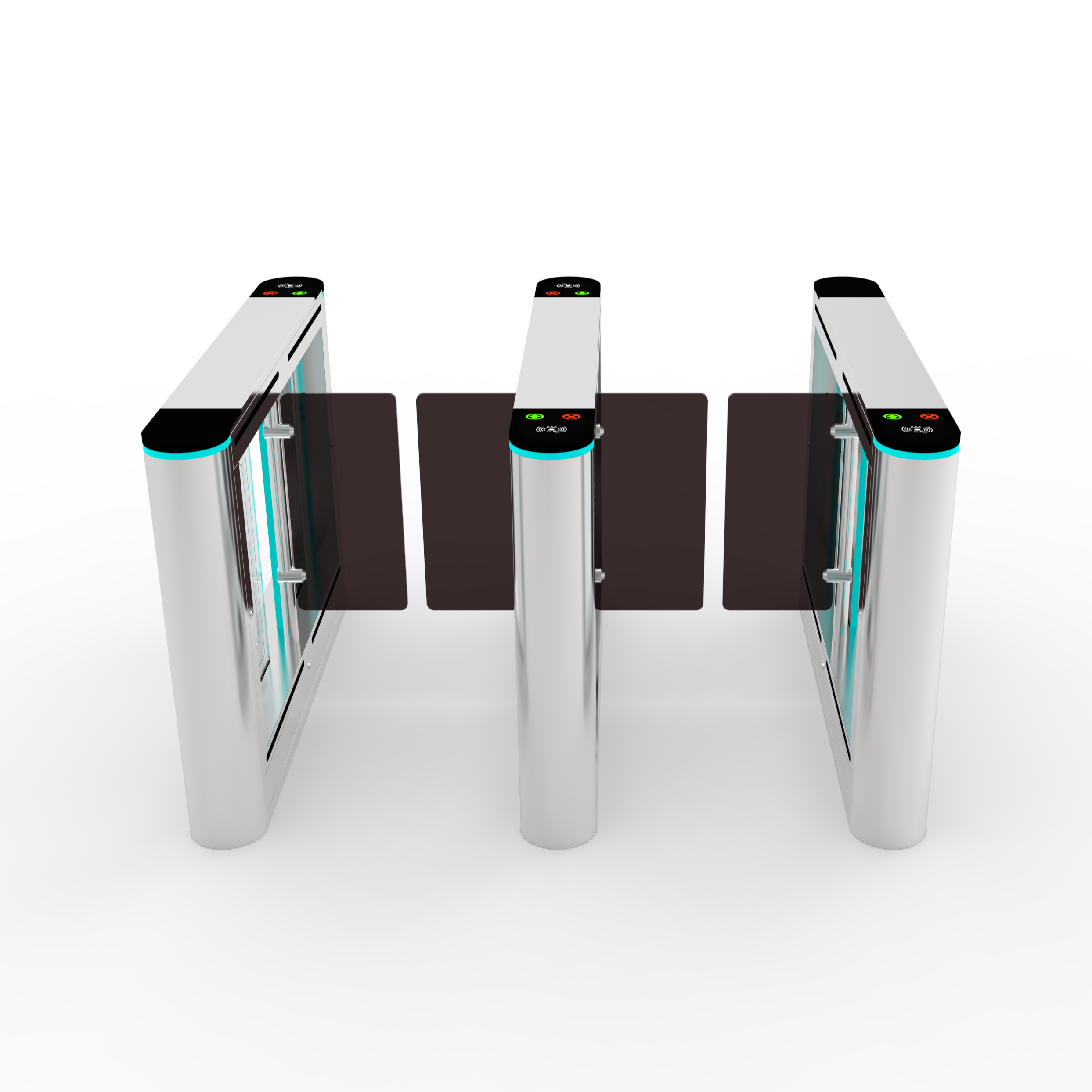 WKT rfid turnstile Biometric Access Control System Wiegand Face Recognition Luxury Swing Barrier Gate with qr code for gyms