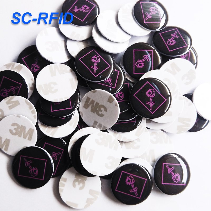 White blank pvc coin card 504bytes RFID round tag 13.56mhz Token Round access control Coin sticker