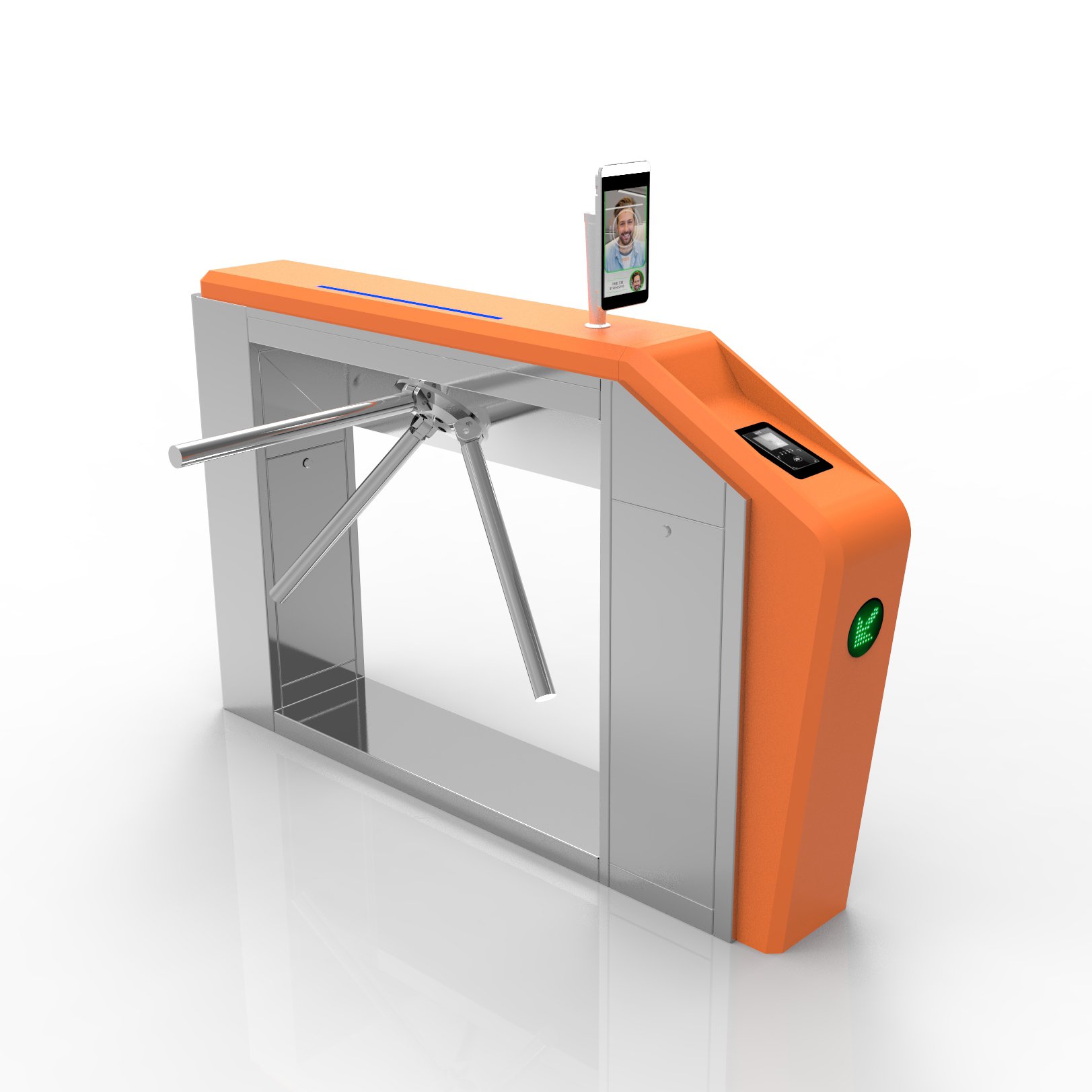 Bosiny custom Access Control Automatic Swing Barrier Gate with IC OR Facial recognition LCD display screen Tripod Turnstile