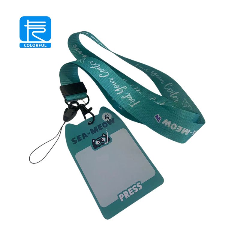 Customized Printing Plastic Identification Card Event Working Staff Employee Badge PVC ID Card With Lanyard
