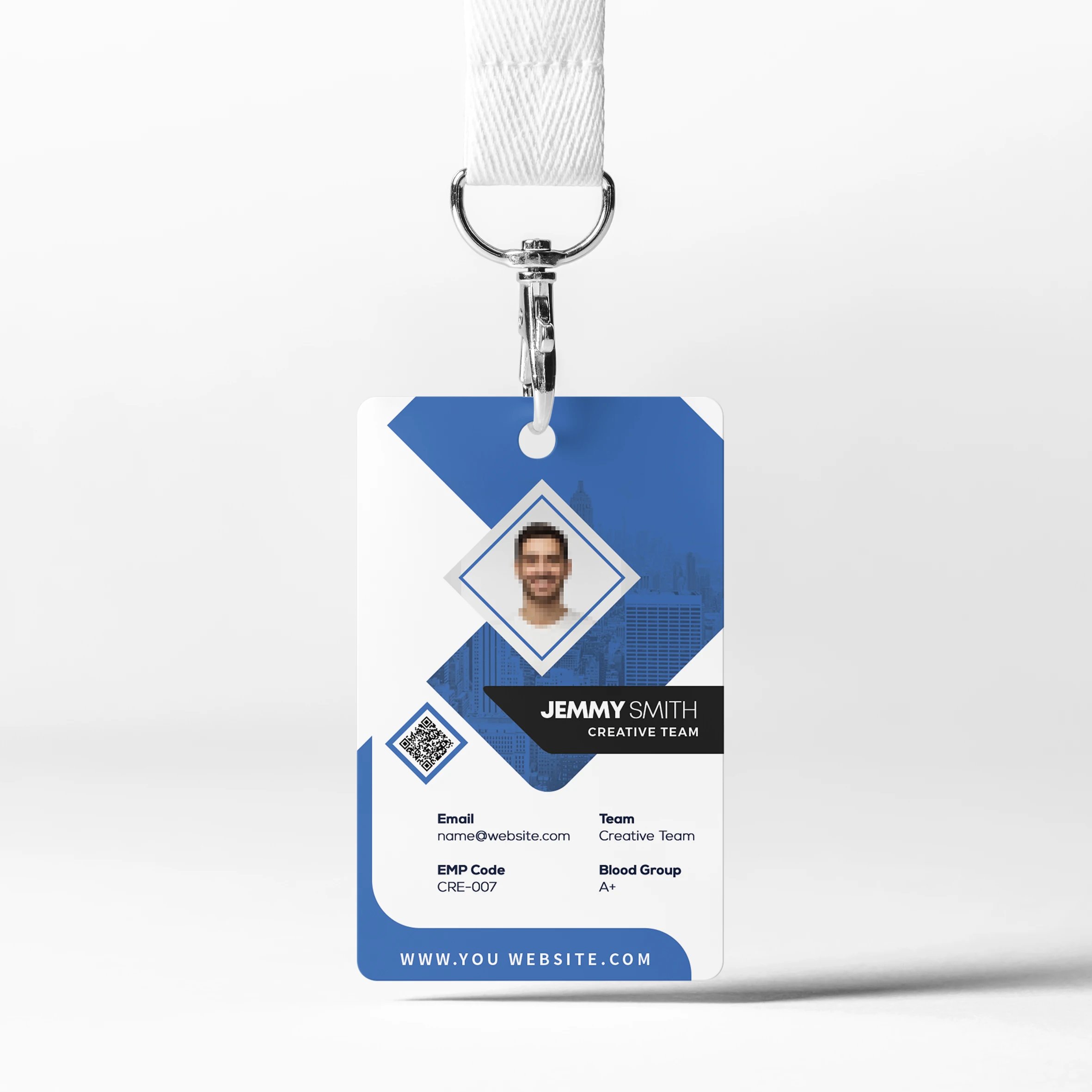 Customized Printing Plastic Identification Card Event Working Staff Employee Badge PVC ID Card With Lanyard
