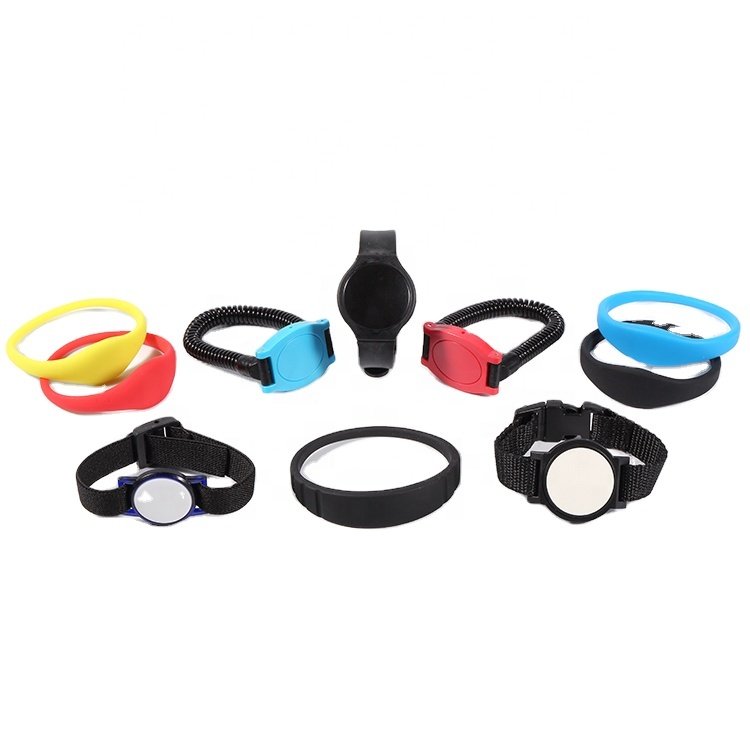 13.56mhz F1108 Mf Rfid Pure Color Bracelet Silicone Nfc Wristband Watch Card Wrist Band Access Control Card