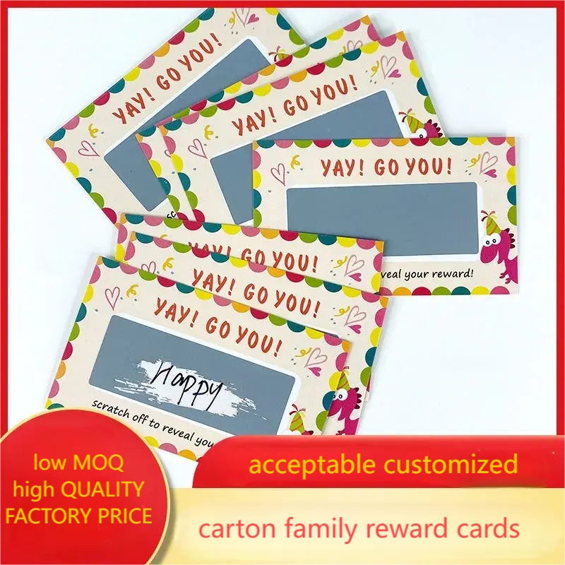 High Quality Custom PVC paper Business Card membership gift thanks reward scratch cards no chip