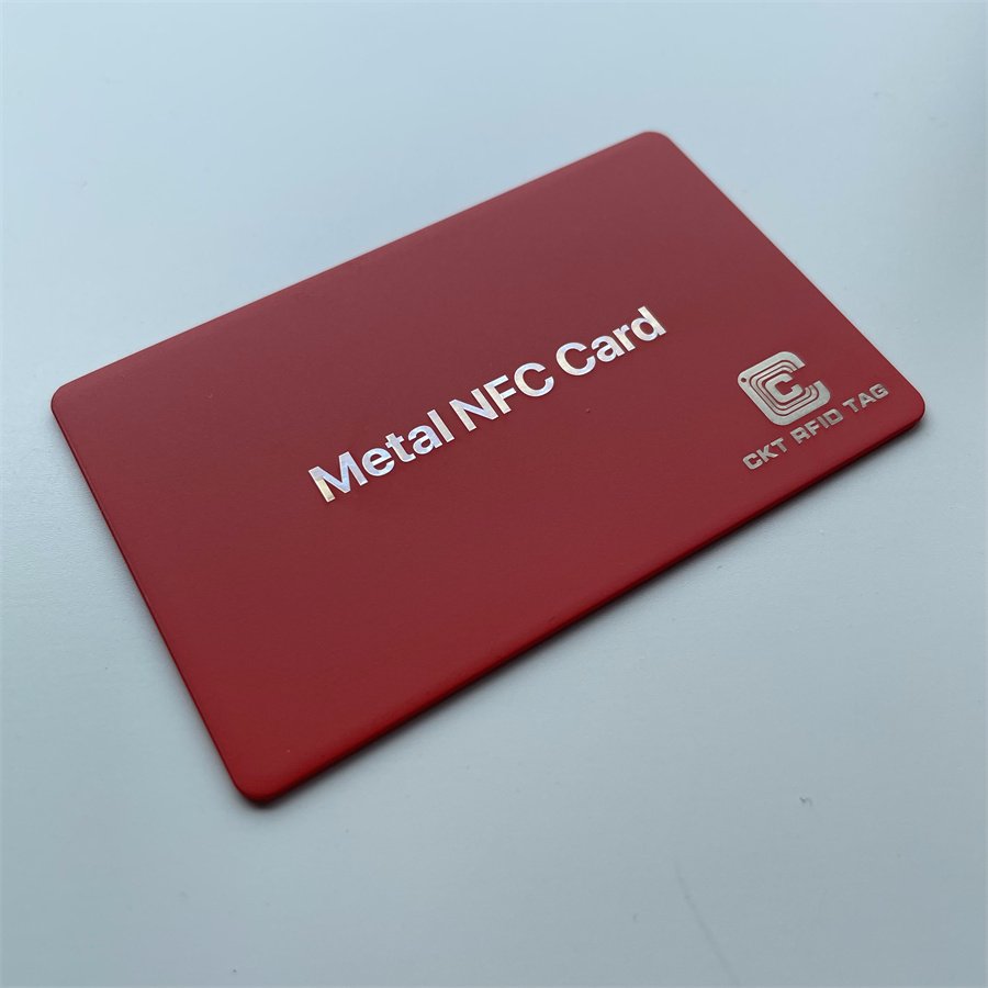 Custom Hybrid Metal Card Digital Business Cards Laser Engraved Premium NFC Smart Red Card TAG213 216
