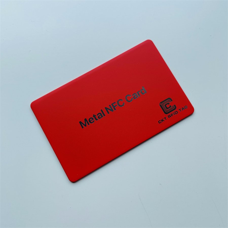 Custom Hybrid Metal Card Digital Business Cards Laser Engraved Premium NFC Smart Red Card TAG213 216