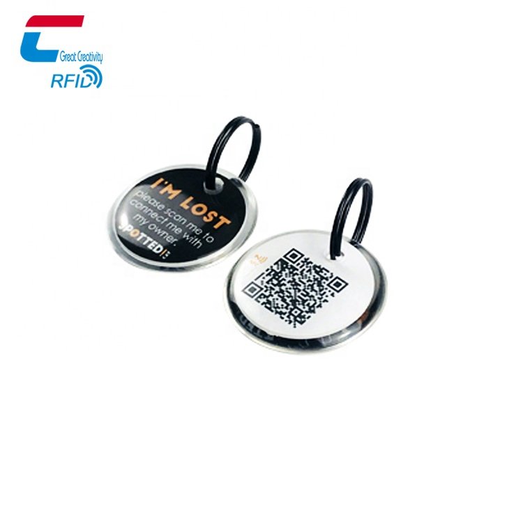 Custom Dynamic Qr Code Dog Tag Rfid Pet Id Access Control Cards Tag Nfc Anti-lost Dog Tags