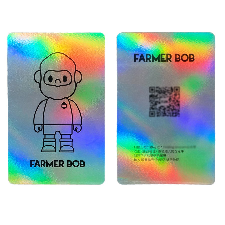 Premium Holographic NFC Business Cards No Scratch PVC NFC Cards Durable NFC Holographic Card Customized
