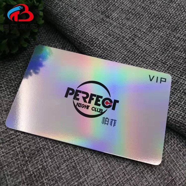 Premium Holographic NFC Business Cards No Scratch PVC NFC Cards Durable NFC Holographic Card Customized