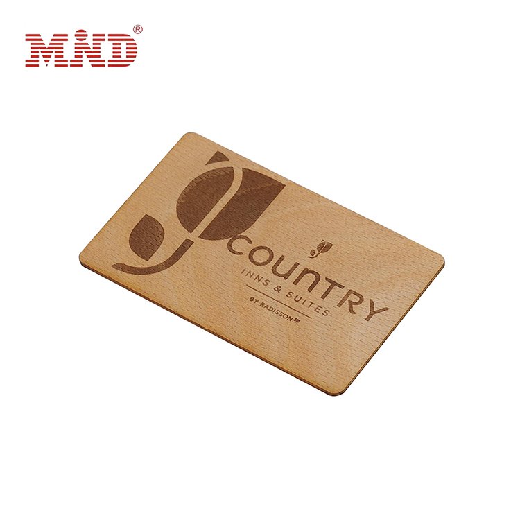 Programmable Bamboo Wood Business Cards RFID ISO14443A Smart NTAG 213 NTAG 215 NTAG 216 Wooden Hotel Key Card