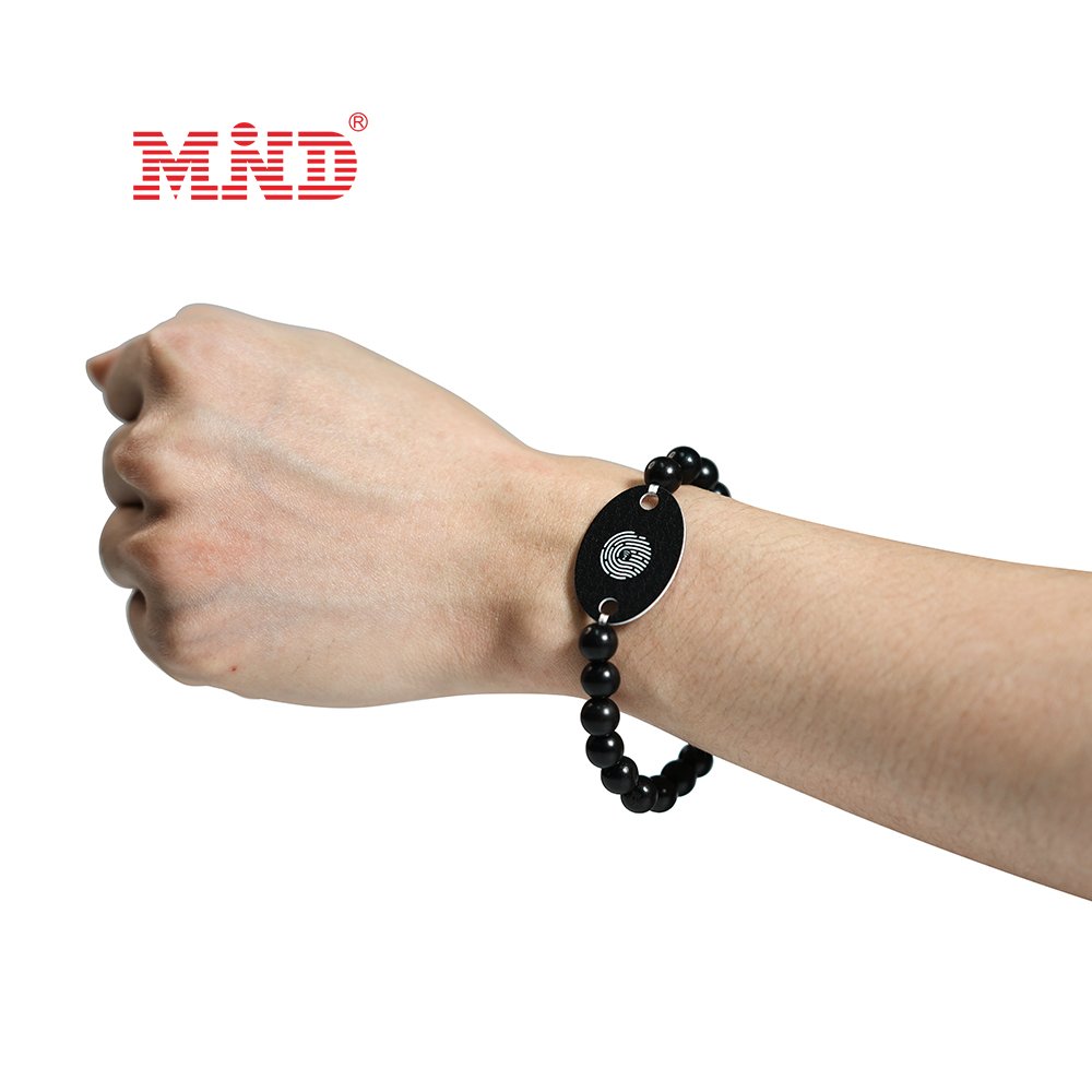 LF HF UHF Wristband Smart RFID Wood Card Manufacture Wooden Beads Bracelet NFC RFID Woven Wristband