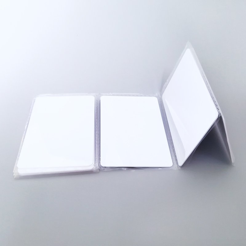 125KHZ LF T5577 PVC Plastic Business Card/13.56MHZ HF FuDan S70 rewrite card NFC213 White Ten Ties RFID Card For Google Review