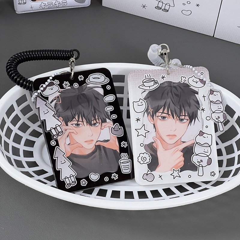 Kpop Photocard Holder Double-Sided Acrylic Magnetic Card Holder with UV Printed Zinc Alloy for Acrylic Photocards and Keys