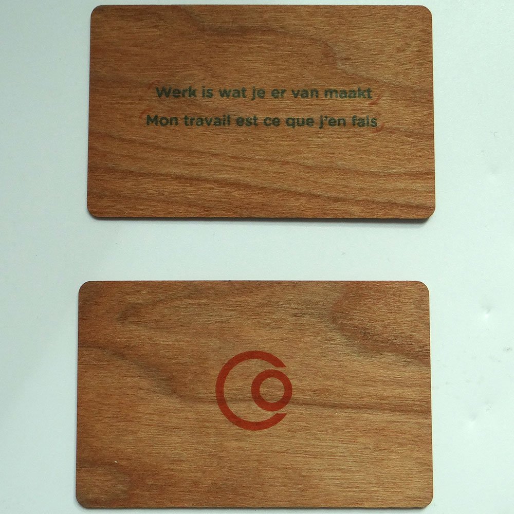 custom laser engraving uv print cherry wood 13.56mhz rfid hotel key card / nfc business card