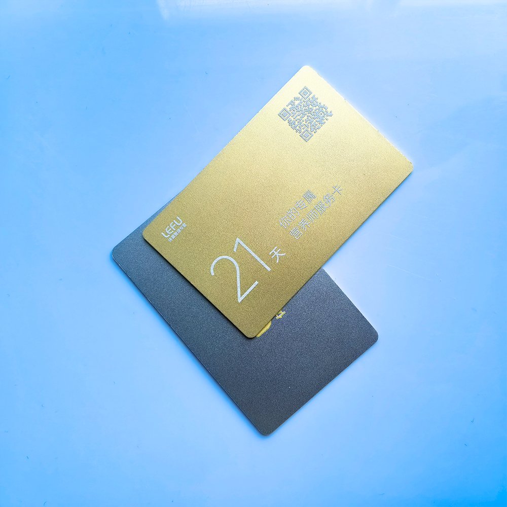 Customized 13.56mhz RFID NFC metal business card hotel key card for access control system