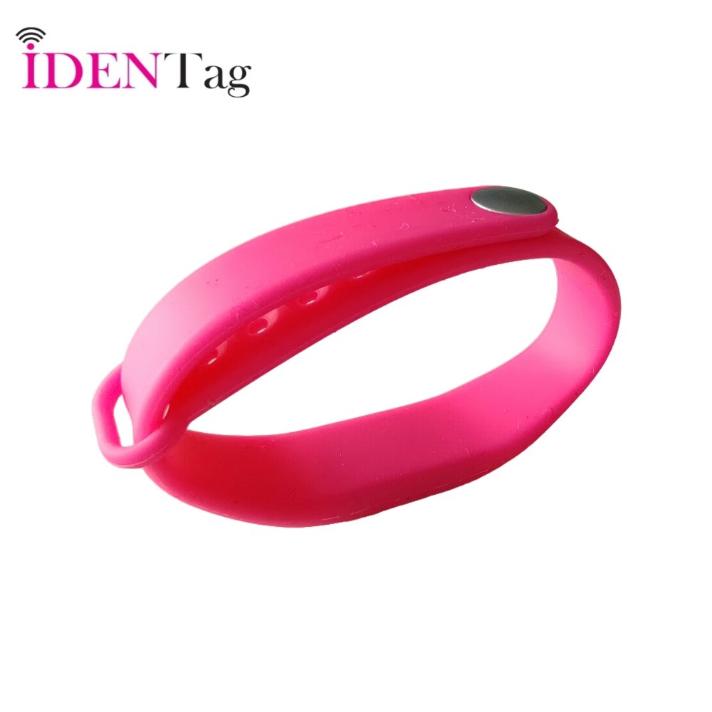 125khz Silicone Rfid Wristband Bracelet Dual Chip Tk4100 T5577 Adjustable 13.56mhz Nfc Rfid Ticket Hand WristBand