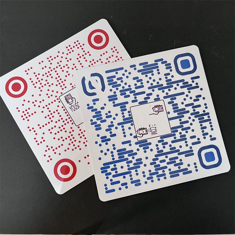 Programmable Unique Qr Code Large 5 inch Epoxy Sticky Table Nfc Menu Card