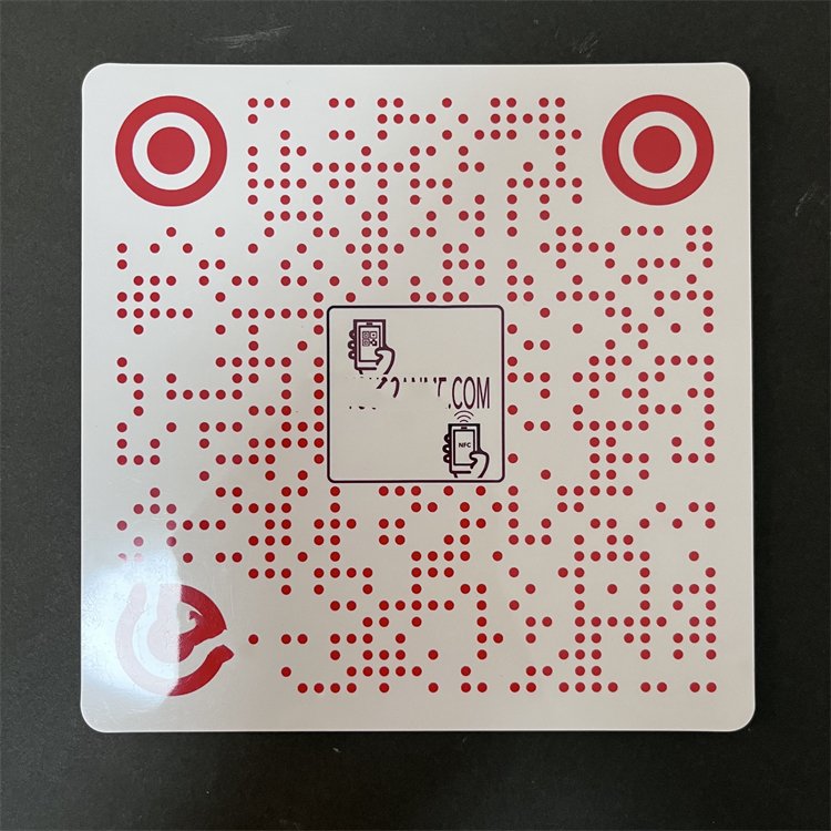 Programmable Unique Qr Code Large 5 inch Epoxy Sticky Table Nfc Menu Card