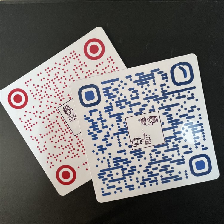 Programmable Unique Qr Code Large 5 inch Epoxy Sticky Table Nfc Menu Card