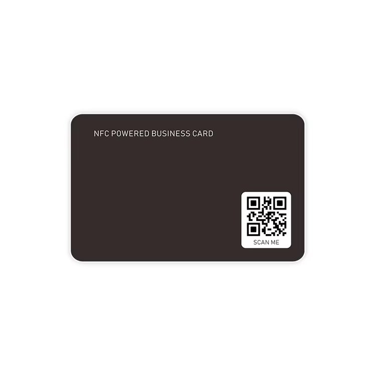 Customized Matte black NFC NTAG 213 215 216 Social ISO 14443A Media stainless steel Digital Business Card