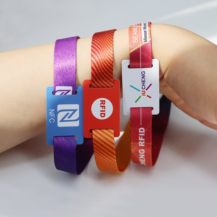 New Arrival Fabric NFC213 Festival Disposable Bracelet With Customized Mini card for Activity and Events