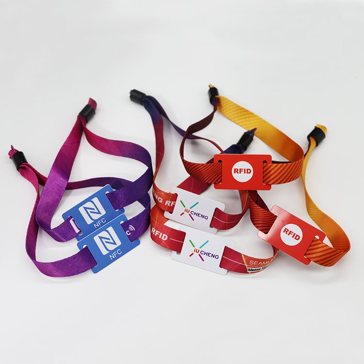 New Arrival Fabric NFC213 Festival Disposable Bracelet With Customized Mini card for Activity and Events
